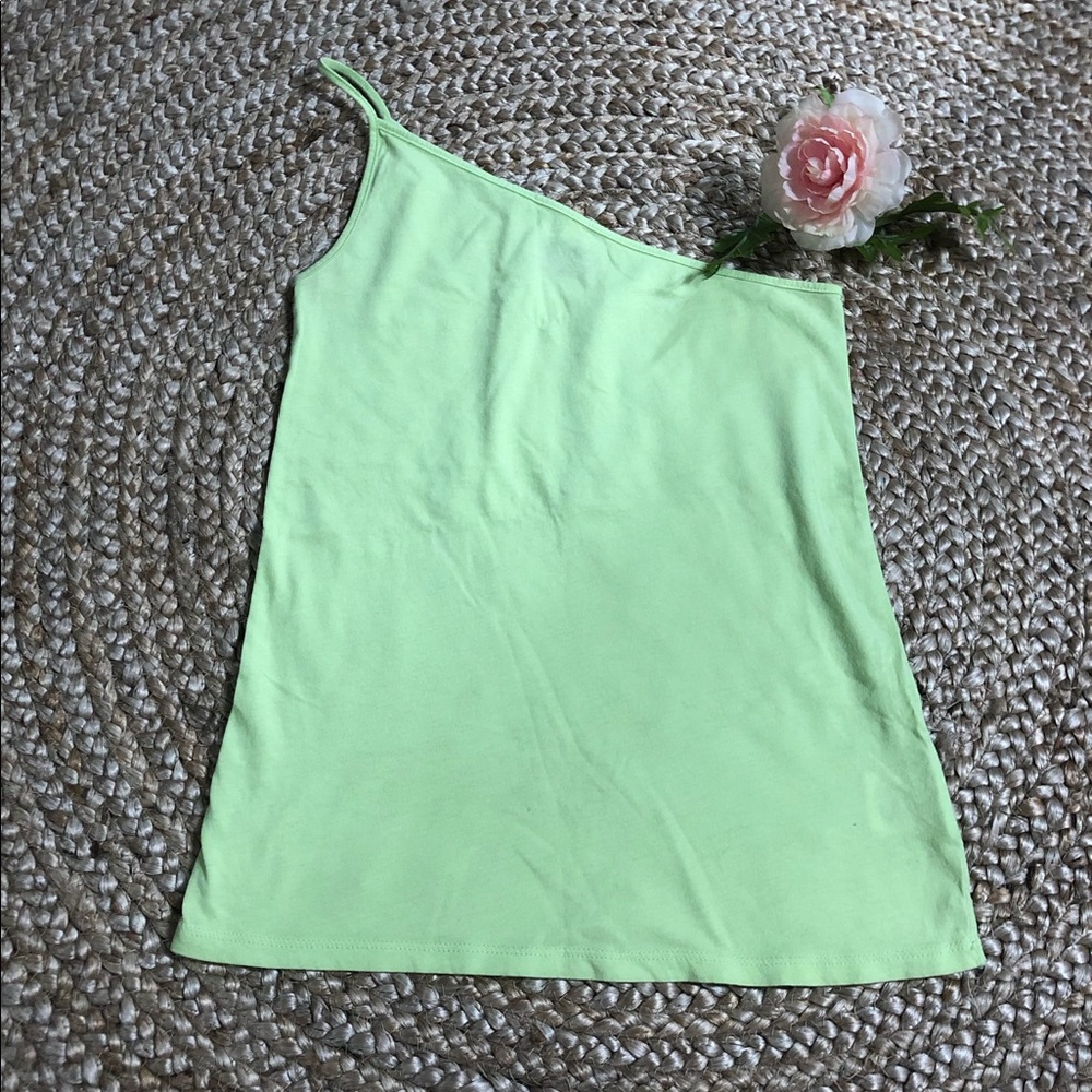 Cheap Monday lime green asymmetrical top XS